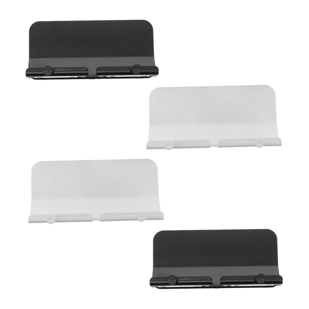 Housoutil 4pcs Wall-Mounted Storage Racks No Drilling Required Material Convenient Adhesive Installation for Living Room -Corrosive Design for Showers and Tablets