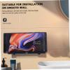 Housoutil 4pcs Wall-Mounted Storage Racks No Drilling Required Material Convenient Adhesive Installation for Living Room -Corrosive Design for Showers and Tablets view 4