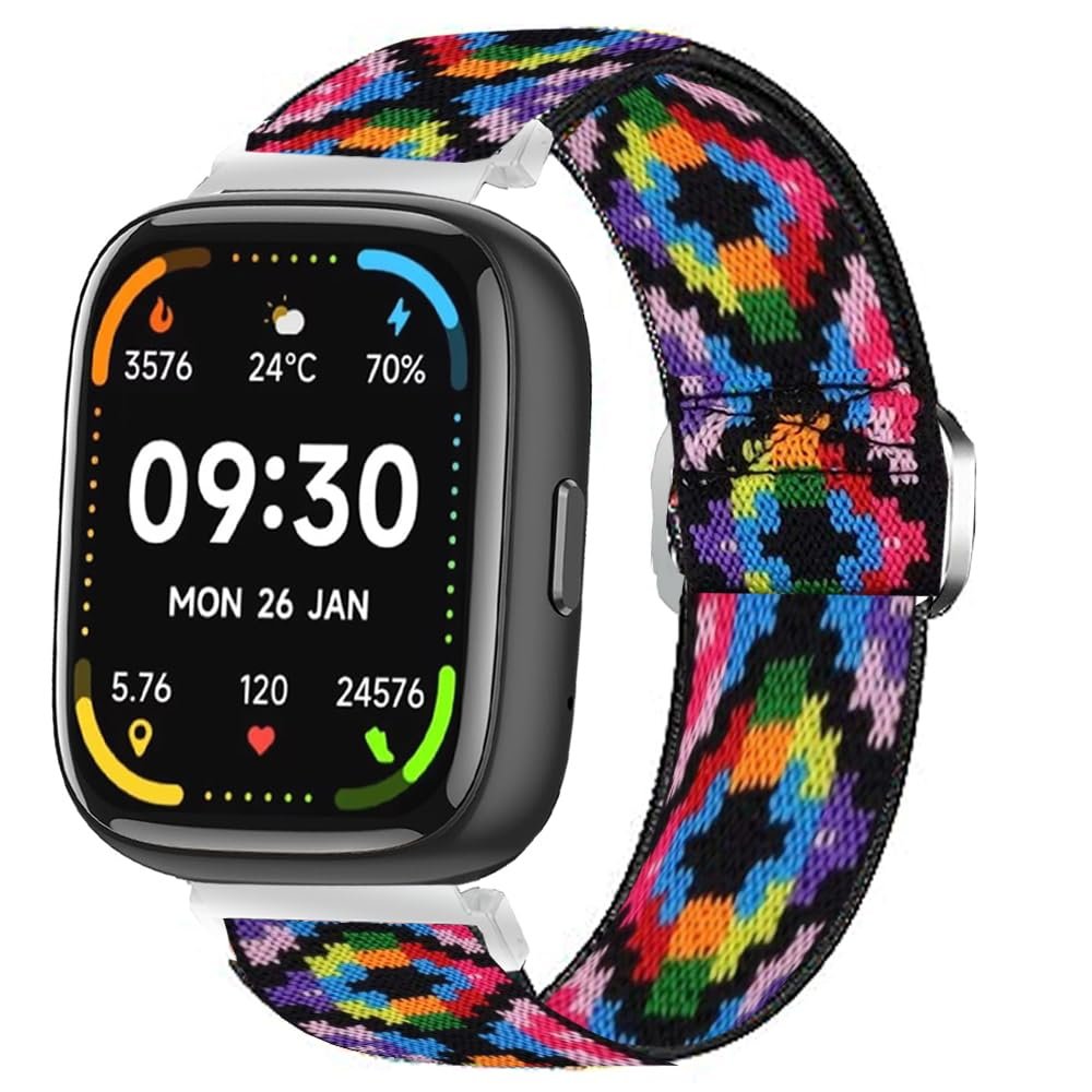 IDW17, IDW20, IDW21, IDW23, IDW25, IDW26 Smart Watch Bands, Lamshaw Stretch Elastics Nylon Adjustable Replacement Strap Accessories for Men & Women Compatible for Faweio IDW26 1.83 Inches Smart Watch, IDW26 1.83 Inches, TOOBUR IDW17, IDW23, KEEPONFIT