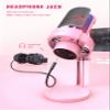 FIFINE USB Gaming Microphone and Boom Arm Kit, PC Condenser Desktop Mic for Video Creation with RGB Control, Gain Knob, Streaming Computer Mic Bundle with Metal Boom Arm Stand for YouTube (A8P+BM88P) view 4