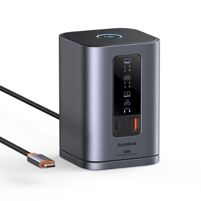 Baseus Docking Station, Spacemate(Win) 11 in 1, Triple Display, 4K HDMI and DP, 10Gbps USB A/C Ports, Gigabit Ethernet, 100W PD, Audio, Laptop Docking Station for Windows/Dell/HP/Lenovo/Asus/Acer/Mac