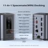 Baseus Docking Station, Spacemate(Win) 11 in 1, Triple Display, 4K HDMI and DP, 10Gbps USB A/C Ports, Gigabit Ethernet, 100W PD, Audio, Laptop Docking Station for Windows/Dell/HP/Lenovo/Asus/Acer/Mac view 2