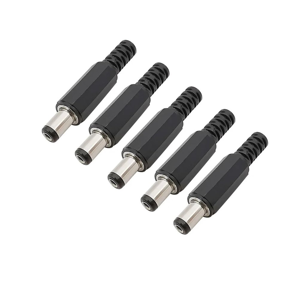 WENBIXIA 100Pcs/lot 5.5mm x 2.1mm DC Power Male Connector DC Solder Type Wire Connectors 5.5x2.1mm