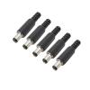 WENBIXIA 100Pcs/lot 5.5mm x 2.1mm DC Power Male Connector DC Solder Type Wire Connectors 5.5x2.1mm view 1