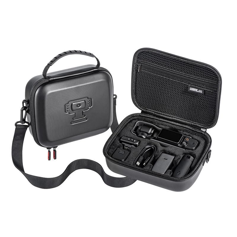 ZahoTse DJI Osmo Pocket 3 Carrying Bag,Waterproof Hard Carrying Case for Osmo Pocket 3,Portable PU Storage Protective Bag for DJI Osmo Pocket 3 Creator Combo Accessories,PU Leather Storage(1132045)