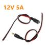 Ganasome 5 Pairs DC Power Jack Plug Adapter Connector + 10 Pairs DC Power Pigtail Cable 12V 5A Male & Female for CCTV Surveillance view 2