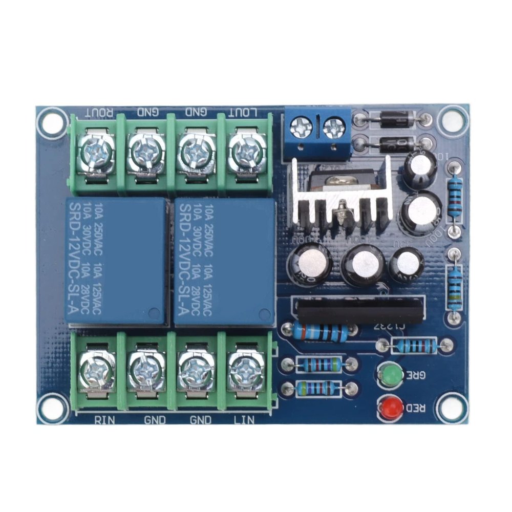 HERCHR 30A Speaker Protection Circuit Board, DC 12-16V Mute Delay Dual Channel Audio Amplifier Speaker Protection for Channel Power Boards