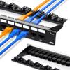 Enmane 24 Port Patch Panel Cat6 Keystone Patch Panel 1U (EC Listed) UTP with Smart Cable Management for 19inch Rackmount view 1