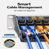 Enmane 24 Port Patch Panel Cat6 Keystone Patch Panel 1U (EC Listed) UTP with Smart Cable Management for 19inch Rackmount view 2