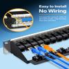 Enmane 24 Port Patch Panel Cat6 Keystone Patch Panel 1U (EC Listed) UTP with Smart Cable Management for 19inch Rackmount view 3