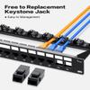 Enmane 24 Port Patch Panel Cat6 Keystone Patch Panel 1U (EC Listed) UTP with Smart Cable Management for 19inch Rackmount view 4