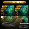 CORSAHD 8K@60Hz 4K@120Hz HDMI2.1 Splitter 1 in 4 Out with Audio Extractor,HDCP2.3,Supports SPDIF 5.1Ch,VRR,ALLM,HDCP Bypass,EDID,Duplicate,Downscale,HDR,Dolby Vision Atmos,Soundbar,Capture Card view 4