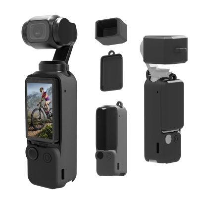 PULUZ Pocket 3 Silicone Cover, Soft Protective Case Compatible with DJI Osmo Pocket 3, Lens Protector Screen Protector Grip Cover Accessories(Black)