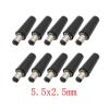 WENBIXIA 10Pcs/lot Black 5.5mm x 2.5mm DC Power Male Adapter Soldering Type Wire Cable DC Electronic Repair DIY Connector view 2