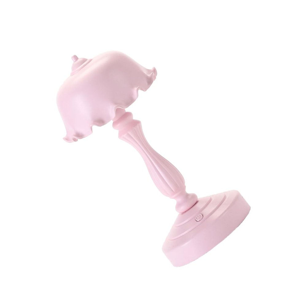 COOLHIYA Retro Style Night Lamp for Bedroom Decorative Table Light for Adults Warm Ambiance USB Powered Led Night Light with Unique Leaf Design Pink