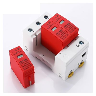 EQBVZZRD Arrester Device 1Pcs SPD 3P Surge Protector Low Voltage AC Distribution Household Lightning Protection Device Arrester Power Switch Module LBO (Color : 3P 385V AC, Size : 30-60KA(Red))