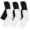 Luwint UV Sun Protection Arm Sleeves, Sport Sunblock Ice Cooling Cover for Men and Women (6 Pairs(black+white), Size Up(L-XL)) view 1