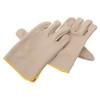 GLEAVI 1pair Men's Leather Work Gloves High Temperature Resistant Cowhide Cloth Splashproof Labor Protection for Heavy-Duty Tasks Stylish Design for Applications view 1