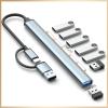7 Ports USB Hub, USB A Port & USB C to USB Adapter Multiple USB Hub for PC, Mac,MacBook Pro, iMac & Desktop view 4