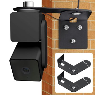 2Pack Corner Wall Mount Bracket for Wyze Cam Pan V3/V2, Cam V4/V3/V2, Max Cover Both Sides of The House 300 Degrees Reduce Blind Spots, Indoor Outdoor Mount for Wyze Cam