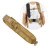 Parliky Tactical Outdoor Hunting Shoulder Bag Durable Pouch with Two Pockets for Tools and Accessories for Hiking Camping and Travel Khaki view 4