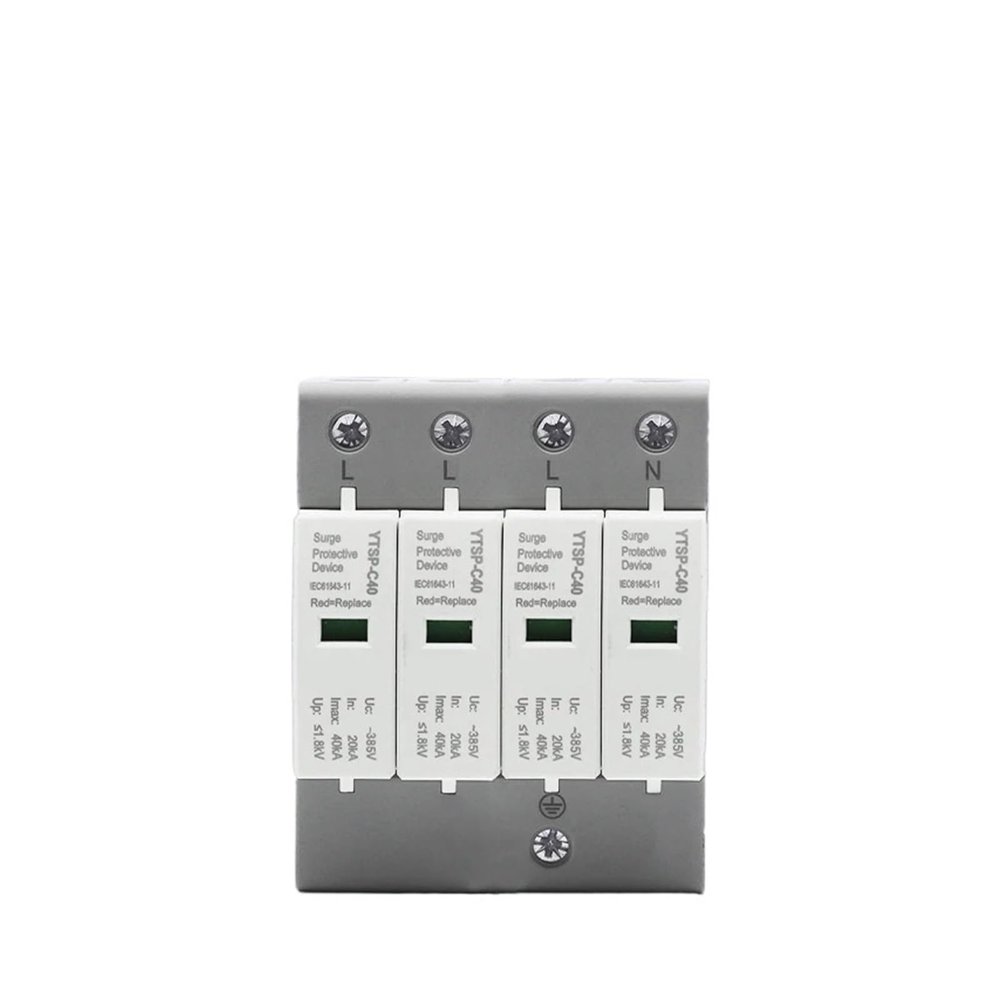 Arrester Device SPD AC 4P 385V Surge Protector Lightning Protection Surge Arrester Surge Protective Device