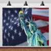 Loccor 12x10ft Fabric Statue of Liberty Backdrop American Flag 4th of July Independence Day Photography Background for Patriot Portrait Photo Video Shooting Studio Props view 2
