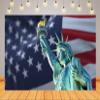 Loccor 12x10ft Fabric Statue of Liberty Backdrop American Flag 4th of July Independence Day Photography Background for Patriot Portrait Photo Video Shooting Studio Props view 3