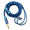 Zeatop Hendar 0.78mm 2Pin 8N Single Crystal Copper 2.5mm 3.5mm 4.4mm Balanced Male Earphone Upgrade Cable for AS10 ZS4 ZS5 ZS6 ZS10 ES4 ZST ZSR ED16 V80 CCA C10 C16 (4.4mm 5Pole), Blue view 1