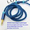 Zeatop Hendar 0.78mm 2Pin 8N Single Crystal Copper 2.5mm 3.5mm 4.4mm Balanced Male Earphone Upgrade Cable for AS10 ZS4 ZS5 ZS6 ZS10 ES4 ZST ZSR ED16 V80 CCA C10 C16 (4.4mm 5Pole), Blue view 2