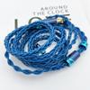Zeatop Hendar 0.78mm 2Pin 8N Single Crystal Copper 2.5mm 3.5mm 4.4mm Balanced Male Earphone Upgrade Cable for AS10 ZS4 ZS5 ZS6 ZS10 ES4 ZST ZSR ED16 V80 CCA C10 C16 (4.4mm 5Pole), Blue view 3