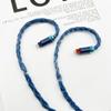 Zeatop Hendar 0.78mm 2Pin 8N Single Crystal Copper 2.5mm 3.5mm 4.4mm Balanced Male Earphone Upgrade Cable for AS10 ZS4 ZS5 ZS6 ZS10 ES4 ZST ZSR ED16 V80 CCA C10 C16 (4.4mm 5Pole), Blue view 4