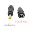 WENBIXIA 10Pcs DC Power Connector 5.5x2.1mm Female to 4.8x1.7mm Male Adapter Charging Interface Converter for Notebook Laptop view 2