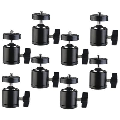 Toyvian 8pcs Tripod Ball Head Camera Mount Clamp Heads for Tripod Rotation Metal Construction Lightweight Compact for Photography Accessories