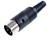 GANASOME 5pcs 4 Pin DIN Male Plug Connectors - Black Plastic Handle for Secure Audio and Video Connectivity view 2
