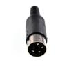 GANASOME 5pcs 4 Pin DIN Male Plug Connectors - Black Plastic Handle for Secure Audio and Video Connectivity view 3