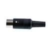 GANASOME 5pcs 4 Pin DIN Male Plug Connectors - Black Plastic Handle for Secure Audio and Video Connectivity view 4