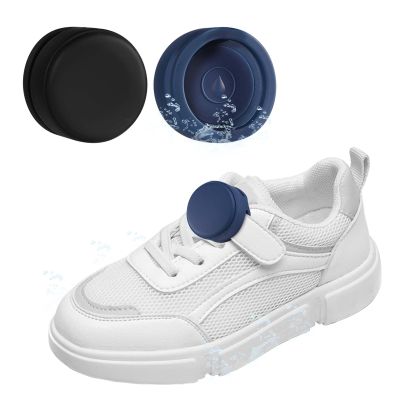 2pcs for Airtag Holder for Kids Shoelaces, Waterproof Protective Case for Apple Airtag Hidden Silicone Insole Cover GPS Tracker Accessories for Child Kids Shoes Insert Shoestring(Blue, Black)