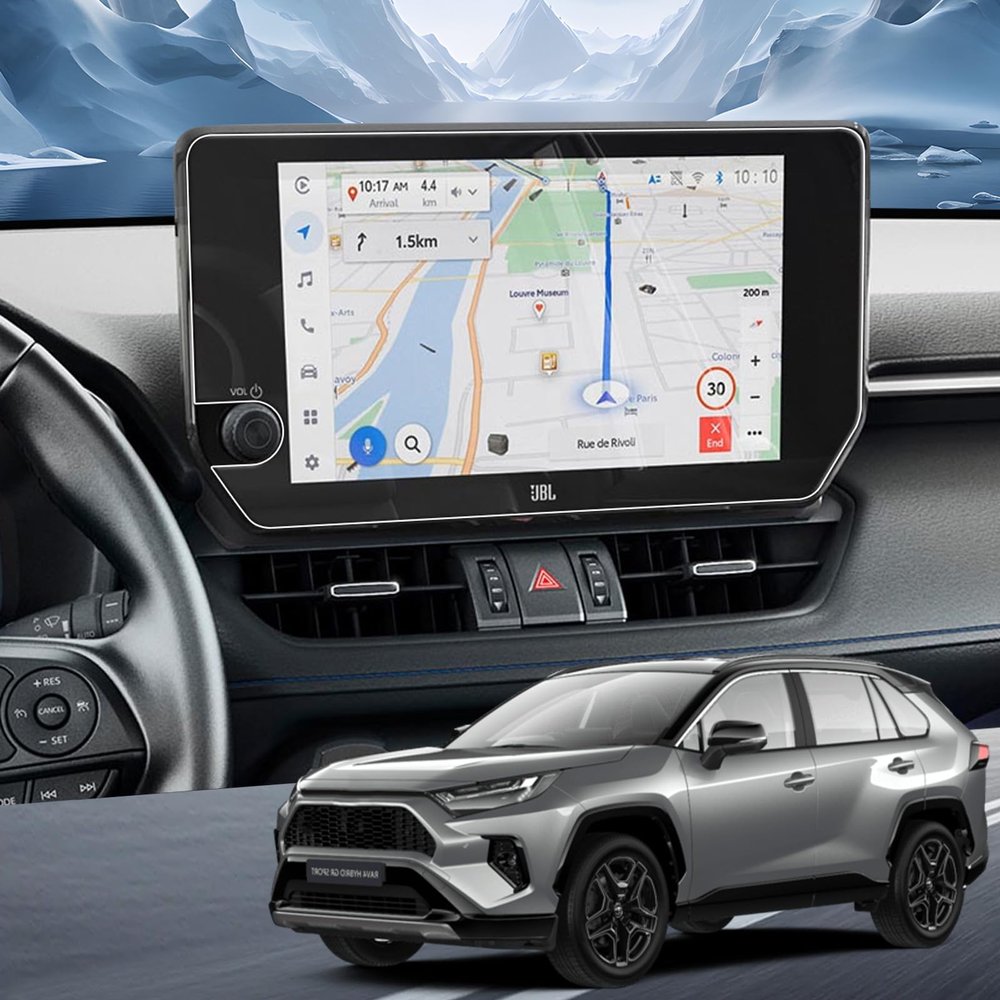 YEE PIN 2025 RAV4 Screen Protector Antiglare for 2023 2024 2025 Toyota RAV4 Hybrid (XLE Premium, Adventure, TRD Off-Road, Limited, XSE) 10.5 Touchscreen Cover Screen Saver HD Clear Accessory 2 Pack