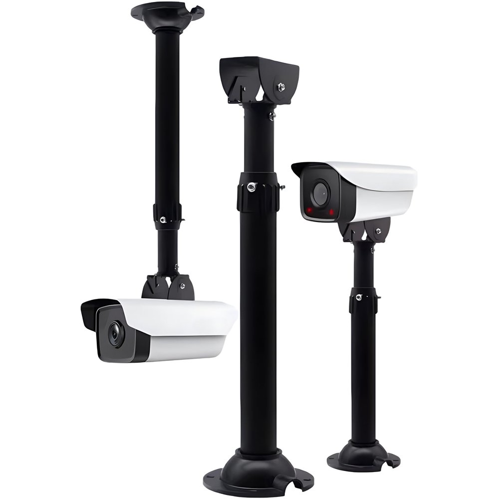 UQISOVI Security Camera Mount Bracket, Bullet Camera Mount Thickened Black Universal Camera Ceiling Mounting Bracket for CCTV Security Camera/IP Camera, I Type (Length 23.6-47.2inch)