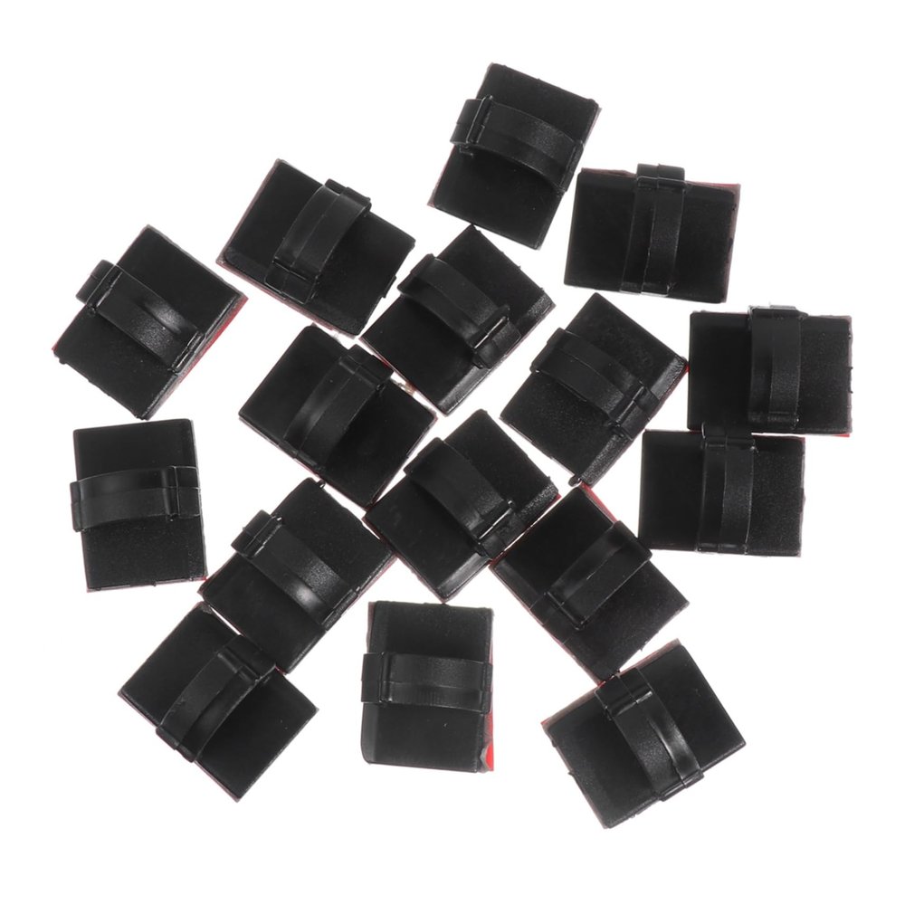 Homoyoyo 100pcs Cable Clips Adhesive Wire Holder Cord Organizer Clips Cord Management for Electronics Strong Hold