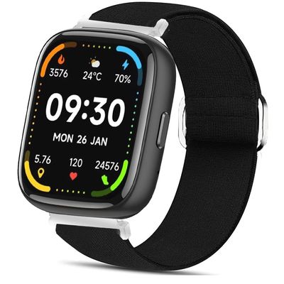 IDW17, IDW20, IDW21, IDW23, IDW25, IDW26 Smart Watch Bands, Lamshaw Stretch Elastics Nylon Adjustable Replacement Strap Accessories for Men & Women Compatible for Faweio IDW26 1.83 Inches Smart Watch, IDW26 1.83 Inches, TOOBUR IDW17, IDW23, KEEPONFIT