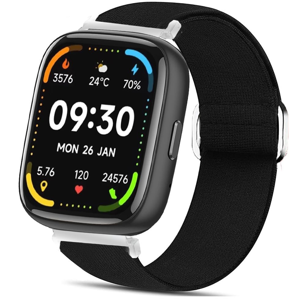 IDW17, IDW20, IDW21, IDW23, IDW25, IDW26 Smart Watch Bands, Lamshaw Stretch Elastics Nylon Adjustable Replacement Strap Accessories for Men & Women Compatible for Faweio IDW26 1.83 Inches Smart Watch, IDW26 1.83 Inches, TOOBUR IDW17, IDW23, KEEPONFIT