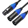 Yumiwoow 1.6FT XLR Female to 2 XLR Male Patch Y Cable, Balanced Microphone Splitter Cord Audio Adaptor view 2
