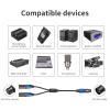 Yumiwoow 1.6FT XLR Female to 2 XLR Male Patch Y Cable, Balanced Microphone Splitter Cord Audio Adaptor view 3
