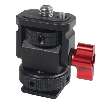 NovelGoal Camera Hot Shoe Monitor Flexible Tripod Adapter with Cold Shoe Mount Suitable for Microslr DSLRs with Hot/Cold Shoe Grooves Hero 13 Camera Protective Frames (with Screws,Black)