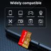 2 Pack TF Card 8GB with Adapter, High Speed Memory Card, UHS-I C10 A1 Memory TF Card for Tablet/Mobile Phone/Camera/Car Audio/Game Console (TF162 Red Gold 8GB) view 2