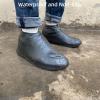 LSDWL Waterproof Shoe Covers 2 Pairs,Rain Shoe Covers Reusable Silicone Non Slip Shoe Covers for Outdoor,Rain Shoe Covers for Women and Men (Black, Medium) view 2