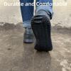 LSDWL Waterproof Shoe Covers 2 Pairs,Rain Shoe Covers Reusable Silicone Non Slip Shoe Covers for Outdoor,Rain Shoe Covers for Women and Men (Black, Medium) view 3