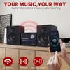 Pyle CD/DVD P.M.P.O Stereo System, 3-pc Wireless BT Streaming 6 Ohm Two-Way Wooden Speaker Box and Subwoofer, Digital Amplifier IC with MP3, USB, FM Radio, Bass Reflex Speaker view 3